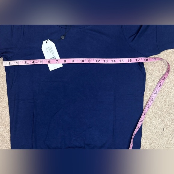 Universal Standard Aimee Rib Hem Tee Navy Blue | Size 4XS (00-0)Rayon stretch - Picture 9 of 12